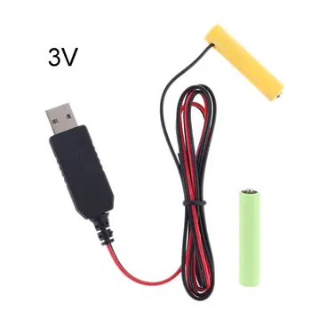 LR03 AAA Baterije Eliminator 2m USB Napajalni Kabel Zamenjajte 1 do 4pcs AAA Baterije Za Električne Igrače Svetilka Ura