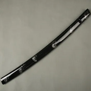 Lepe Meč Vgradnjo Črno-Srebrna Sijajna Lakiran Scabbard Lesene Saya Tulec Scabbard za Japonski Samuraji Meč Katana