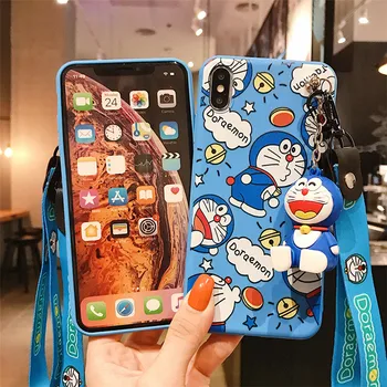 Mehko Risanka Doraemon Lutka Pašček Pokrov Ohišje Za Samsung Galaxy S20 Ultra S10 S8 S9 Opomba 9 10 Plus A50 A70 A51 A71 A7 2018 A20 S7