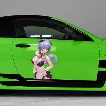Mestece Vroče Sexi Igra Genshin Vpliv Ganyu Anime Motorno Kolo Avto Nalepke Nalepke Seksi Avto Dodatki Za Dekoracijo