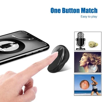 Mini Brezžična Bluetooth Slušalke v Uho Šport z Mikrofonom za Prostoročno Slušalko Čepkov za Vse Telefon Xiaomi Android Samsung Huawei