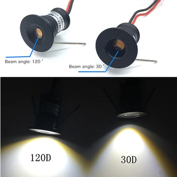 Mini LED Spot Luči 1W Zatemniti Downlight Vgradni, Stropni Reflektor Zaprtih Krošnjami Stopnicah Omarico, Svetilke Z Daljinskim upravljalnikom