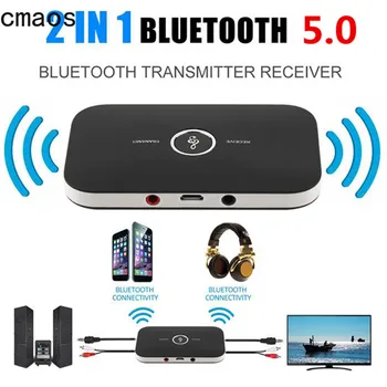 Nadgradili Bluetooth 5.0 Avdio Oddajnik Sprejemnik RCA 3.5 mm AUX Priključek USB Ključ Glasbe Brezžični Adapter Za Avto PC TV Slušalke