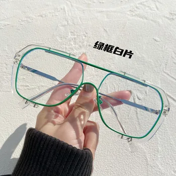 Nov prihod 2022 futuristično fluorescentna sončna očala ženske, moške, visoke kakovosti blagovne znamke oblikovalec prevelik pravokotnik odtenkih za ženske