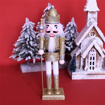 Novo Nutcracker Vojak Lutkovno Ornament Ročno poslikanih Lesenih Obrti Božično Dekoracijo za Dom Dnevna Soba Spalnica