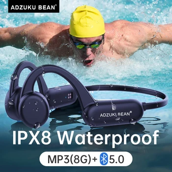 Novo Plavati Kostne Prevodnosti Slušalke IPX8 Nepremočljiva Bluetooth Brezžične Slušalke Z Mikrofonom TWS Vgrajen Pomnilnik 8G Bas Hi-fi Slušalke