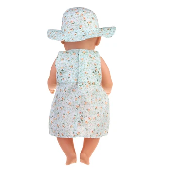 Novo Prispeli 43 cm Otroka rodila Lutke Obleko Klobuk Set Za 18 Inch Ameriške Lutke Igrače Za Dekle, je Najboljše Darilo, Naša Generacija Lutke