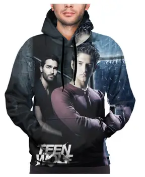 Novo Teen Wolf Dolg rokav Hoodie moški/ženski Puloverji s kapuco Teen Wolf 3D tiskanih prevelik pulover s kapuco Unisex vrh