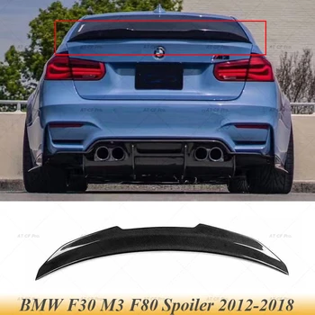 Ogljikovih Vlaken Sijajni Črni Zadnji Spojler Boot Lip za BMW F30 F80 M3 Serije 3 320i 318d 316d 328i 335i Salon 2012-2018 PSM Slog
