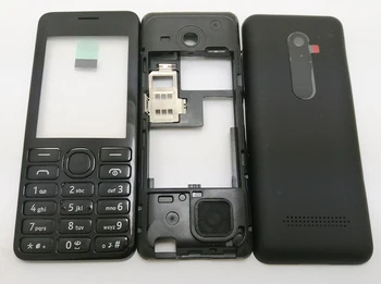 Original Črno Polno Stanovanje Telo Pokrivajo Primeru Tipkovnice in Tipkovnico za Nokia 206 z Izvijačem Odprite Orodja