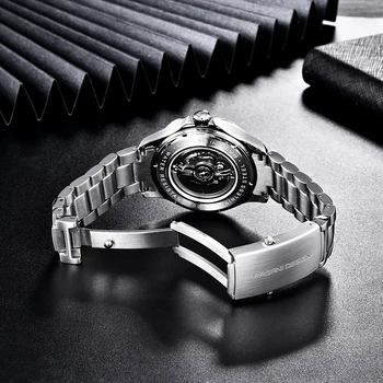 PAGANI DESIGN Top blagovne znamke Moških watch Moda 007 moških mehanska ura Ukrivljen safir ogledalo Vode NH35A montre homme automatique