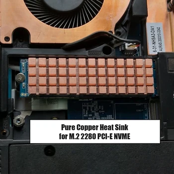 PC Prenosni SSD hladilnega telesa M. 2 2280 PCI-E NVME s Termalno Ploščico Heatsink Računalnik, Hladilnik, Baker Radiatorski Opremo
