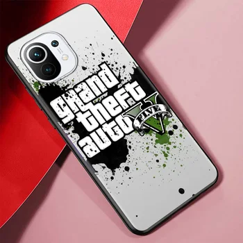 Pametni telefon Primeru Za Xiaomi Poco X3 NFC F1, F3 X3 GT M3 Pro 5G Silikonski Fundas Črno Mehko Opremljena Lupini Grand Theft Auto V GTA