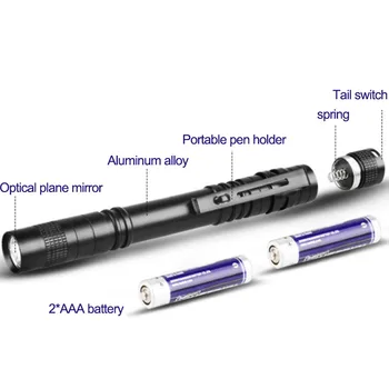 Pen Light Mini penholder Led Svetilka 1 vklopite Način Za nočno Hojo lučka , Avto Vzdrževalna Dela Baklo o , Zobozdravnik razsvetljavo