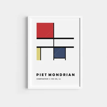 Piet Mondrian dela, Bauhaus plakati, geometrijske modernistične fotografij, sredine stoletja modernistične okraski, darila za nove lastnike stanovanj.