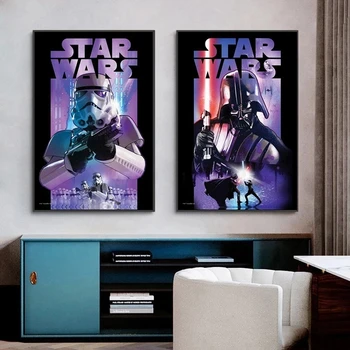 Platno HD Natisnjeni Star Wars Slikarstvo Wall Art Darth Vader Master Yoda Plakat Doma Dekor Slike Dnevna Soba Modularni Brez Okvirja