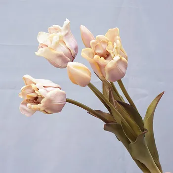 Posebna pravi dotik sillicone baročno tulipani Luksuzni umetno cvetje dom dekoracija poročne fotografije dekorativne rože