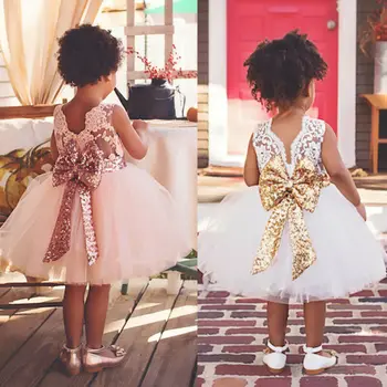 Pudcoco 2019 Najnovejši Modni Malčka Otroci Dekle, Princesa Obleko Cvet Svate Pageant Formalnih Obleke