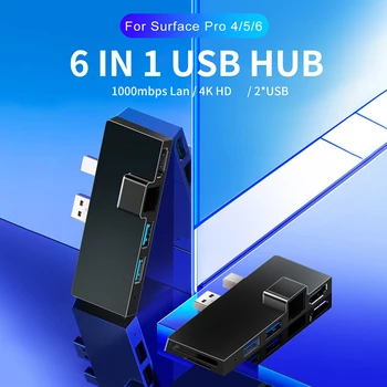 Razširitveno Postajo Hub 4K USB 3.1 Gen 1 Trdi Disk za Razširitveno Postajo Trdi Disk Adapter za Surface Pro 4/5/6