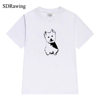 Smešno ljubek pes Tiskanja Ženske tshirt Bombaž Priložnostne Smešno majica s kratkimi rokavi Za Dama Dekle Top Tee Hipster plus velikost