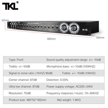 TKL K10 Učinki Procesorji bluetooth Fiver koaksialni vhod strokovno digitalni avdio Polno Zmožen Digitalnih učinkov processo