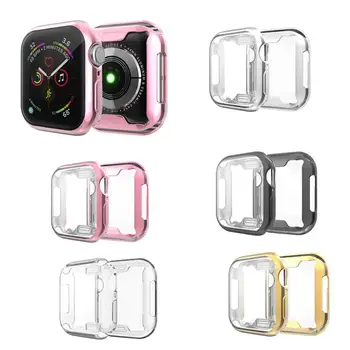 Tpu Mehko Primeru Za Apple Watch 38 mm 42Mm 40 mm 44 mm Zaslon Patron, steklen Pokrov Za Iwatch Apple Gledati Serije 2/3/4/5/6 / Se