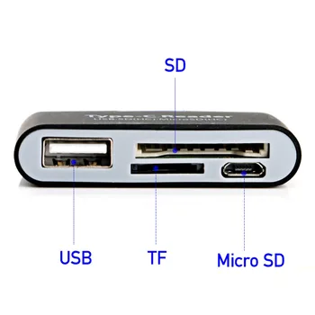 USB 3.1 Vrste C, USB-C, TF Micro SD OTG Bralnik Kartic Za Macbook Tip-c Telefoni, Prenosni Google Tabličnem Računalniku Windows