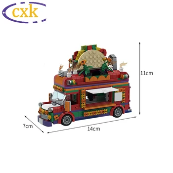 Ustvarjalne Idealen Taco Tovornjak Model Gradniki Moc Kmetiji, Hrana Van Pšenične Tortilje Avto Opeke Izobraževalne Igrače Za Otroke Darila