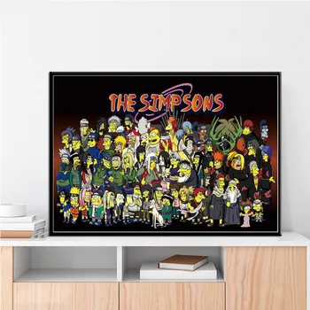 V Simpson Plakat Simpson Risanka Plakatov in Fotografij Platno Stensko Slikarstvo v slikah, za Dnevni Sobi Doma Dekor wall art