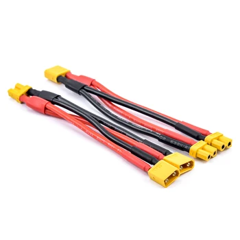 XT30 XT-30 Ženski / Moški paralelni kabel žice Y vodi 18AWG 10 CM Baterija kabel polnilnika