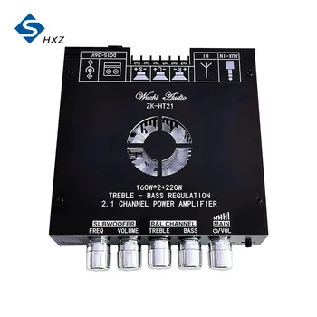 ZK-HT21 2.1 Channel TDA7498E za Bluetooth Digitalni Ojačevalnik Modul za Visoke In Nizke Tone Subwoofer 160WX2+220W
