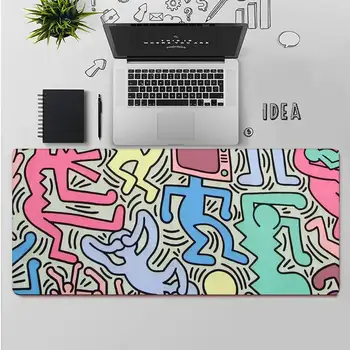 ZOROXU K-Keith-Harings Slikarstvo Meri laptop Gaming mouse pad tabela Preprogo PC, Laptop, Prenosnik Gume na Debelo Mat
