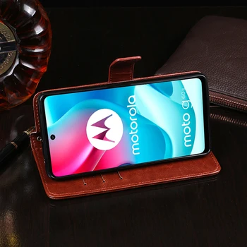 Za Motorola Moto G60s Primeru Flip Denarnice Poslovnih Usnje Capa Primeru Telefon za Moto G60s Kritje Fundas s Kartico v Režo za Pribor
