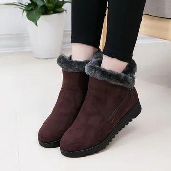 Zimski škornji ženske čevlje 2022 nov modni non-slip toplo plišastih zadrgo Športna obutev ženska sneg škornji Dropshipping