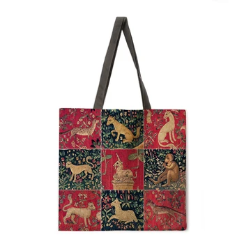 Zložljiva nakupovalna torba za psa kombinacija ilustracije tiskanja torbici ženske priložnostne torbici dame torba modna torba torba za plažo