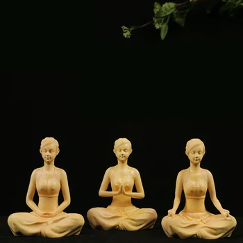 Šimšir 10 cm Lepoto Kiparstvo Lesa Carvinga Joga Dekle Kip Feng Shui Doma Dekor