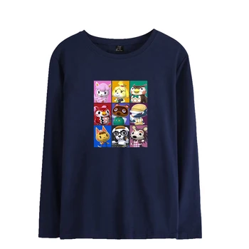 Živali, ki Prečkajo Anime Kakovostne majice za Ženske/Moške Dolg Rokav Tshirts 2020 Nov Prihod Harajuku Priložnostne Ulične Oblačila